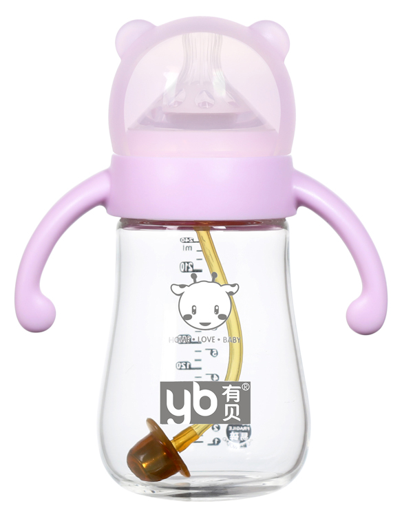  有貝玻璃奶瓶4103 紫色