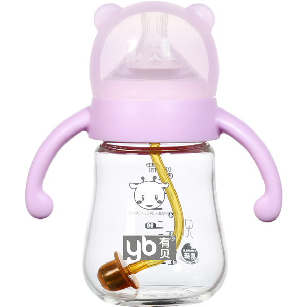  有貝玻璃奶瓶4102 紫色