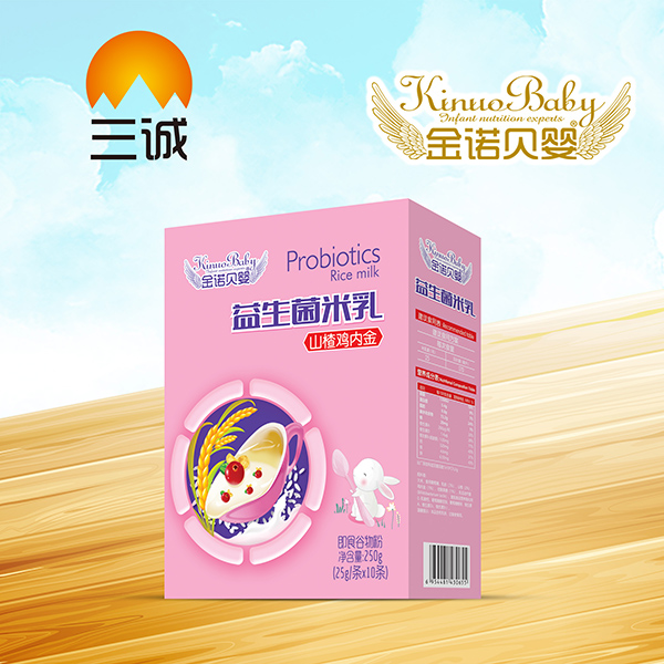  金諾貝嬰益生菌米乳-山楂雞內金 盒裝