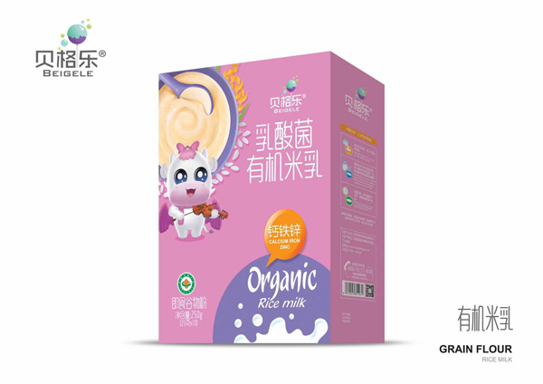 貝格樂乳酸菌有機(jī)米乳-鈣鐵鋅 盒裝
