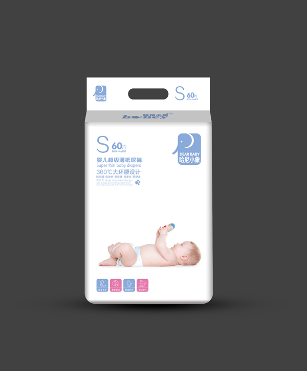 哈尼小象嬰兒超級薄紙尿褲 S60�.jpg