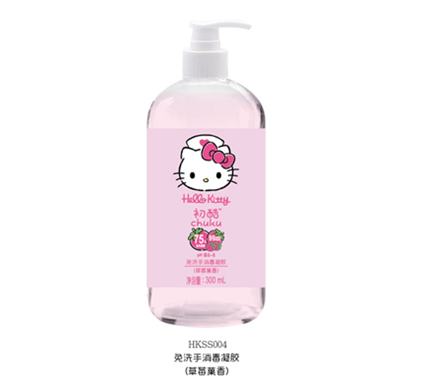  Hello Kitty初酷免洗手消毒凝膠（草莓果香）300ml