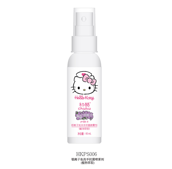  Hello Kitty初酷銀離子免洗手抗菌噴霧劑（植物萃取）60ml