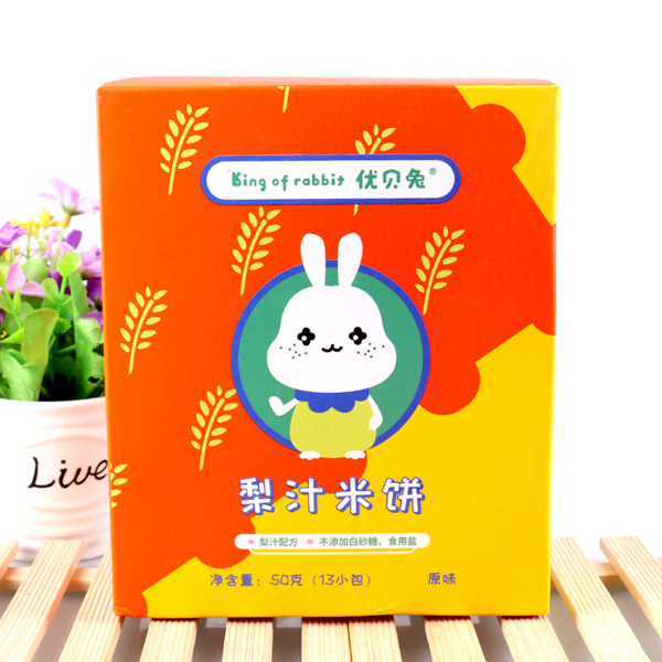  優(yōu)貝兔梨汁米餅-原味