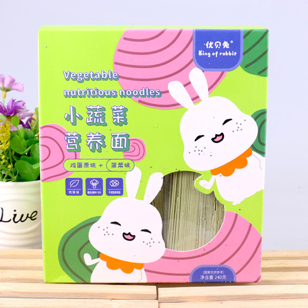  優(yōu)貝兔小蔬菜營(yíng)養(yǎng)面-雞蛋原味+菠菜味