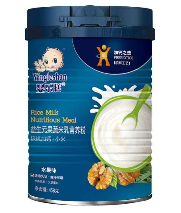 婴乐膳益生元果蔬米乳营养粉水果味 核桃加钙+小米