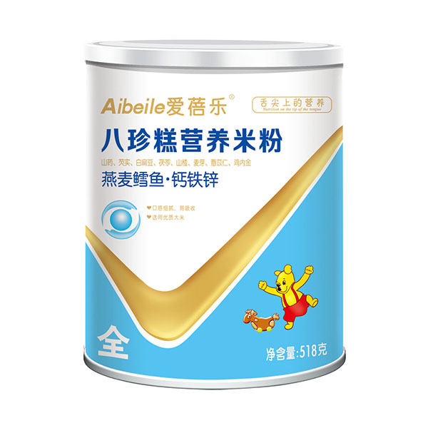  愛蓓樂八珍糕營養(yǎng)米粉-燕麥鱈魚鈣鐵鋅