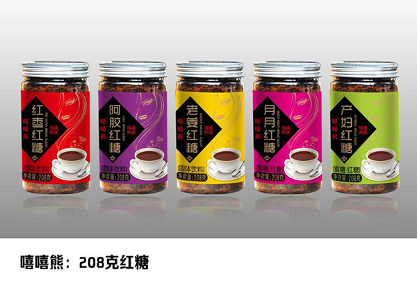 嘻嘻熊:208克紅糖(透明圓柱型鋁蓋塑料罐).jpg