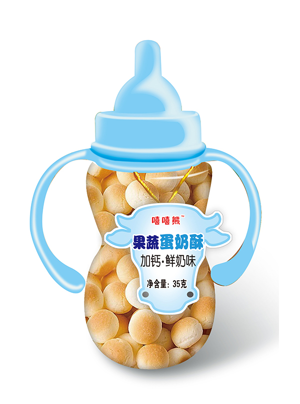   嘻嘻熊果蔬蛋奶酥（小奶瓶）-加鈣鮮奶味