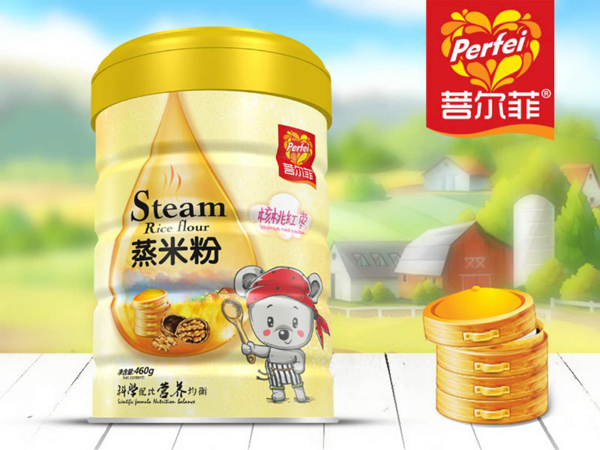  菩爾菲核桃紅棗蒸米粉 聽裝