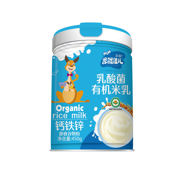  恩溢佳兒乳酸菌有機(jī)米乳 鈣鐵鋅 聽裝