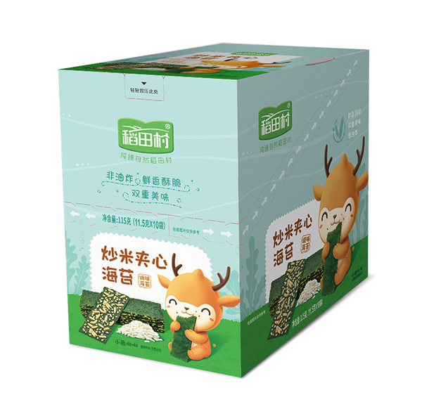   稻田村夾心海苔盒裝-炒米