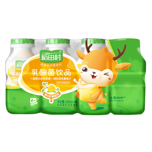   稻田村乳酸菌飲品-鈣+鋅黃桃味