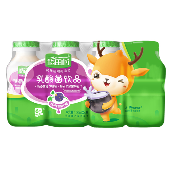   稻田村乳酸菌飲品-鈣+鋅黑加侖味