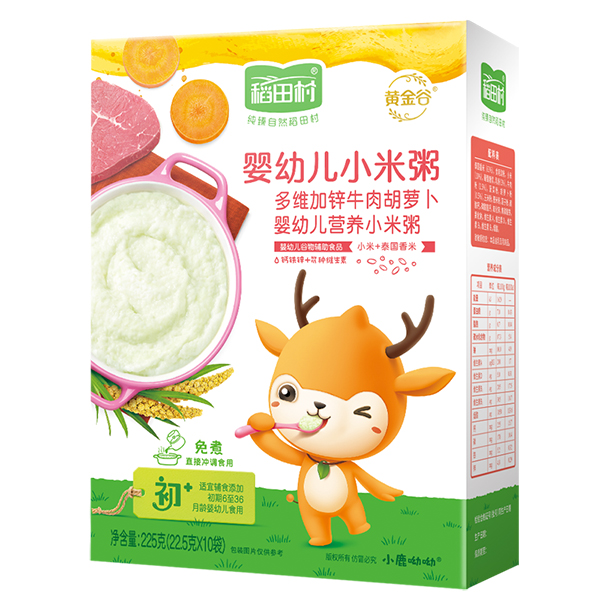   稻田村營(yíng)養(yǎng)小米粥-牛肉胡蘿卜
