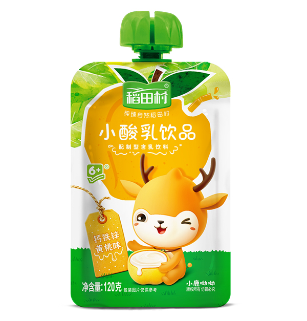   稻田村小酸乳飲品-黃桃