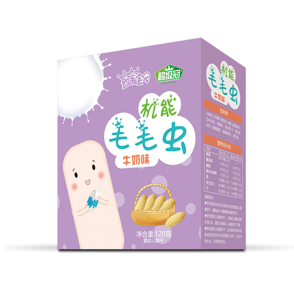  超级冠机能毛毛虫饼干（牛奶味）