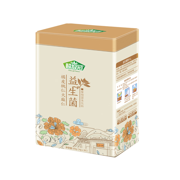  超級冠益生菌橘皮桃仁火麻仁植物固體飲料
