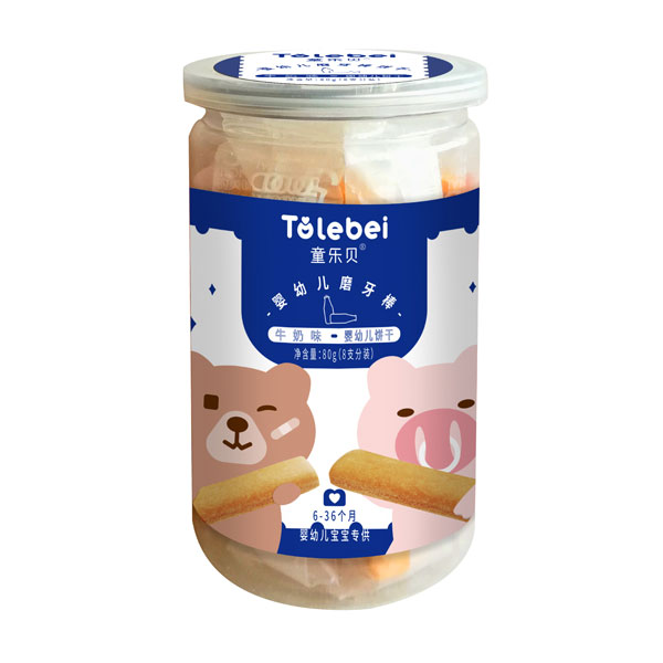  童樂貝磨牙棒瓶裝牛奶味