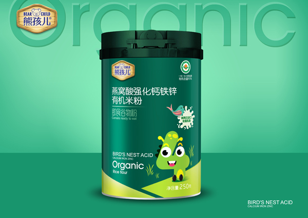  熊孩兒燕窩酸強(qiáng)化鈣鐵鋅有機(jī)米粉