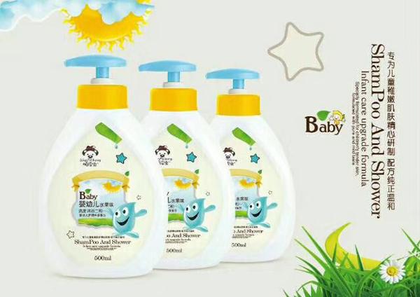  頑皮蟲嬰幼兒水果味洗發(fā)沐浴二合一 500ml