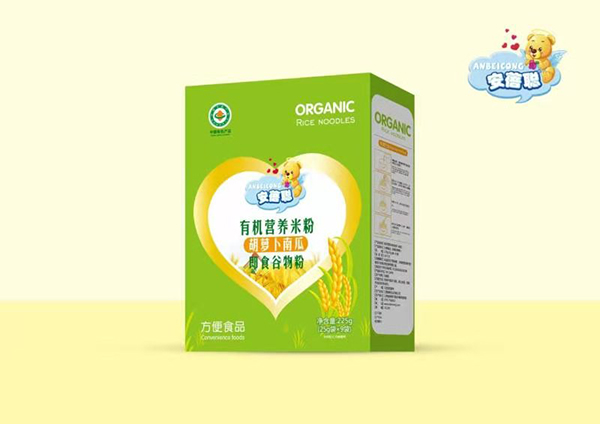         安蓓聰有機(jī)營養(yǎng)米粉盒裝 胡蘿卜南瓜