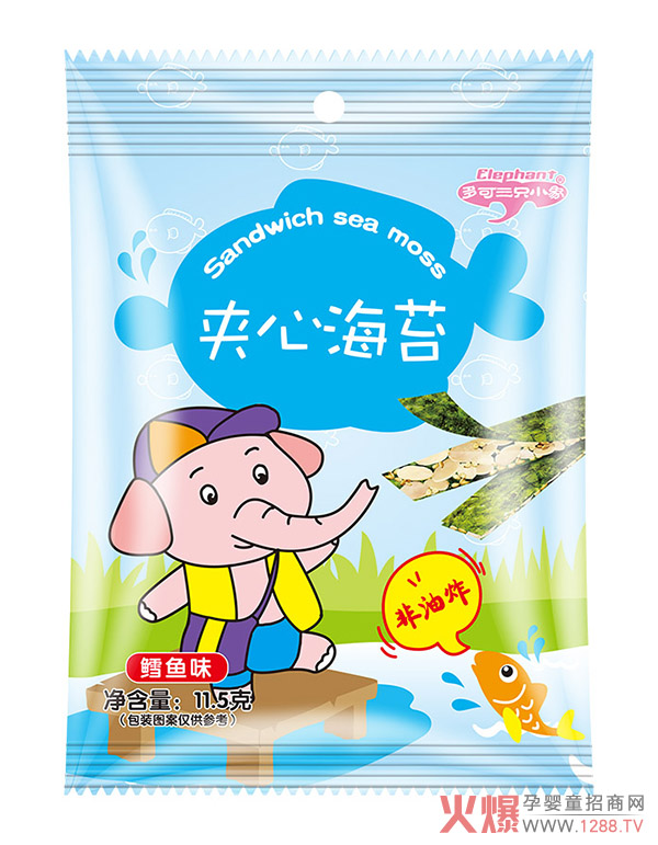 多可三只小象夹心海苔-鳕鱼味.jpg 多可三只小象夹心海苔-鳕鱼味.jpg