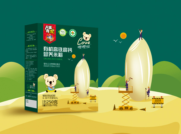 嚶嚶噯有機(jī)高鐵高鈣營養(yǎng)米粉 盒裝