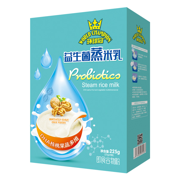  環(huán)球冠益生菌蒸米粉盒裝 DHA核桃果蔬多維