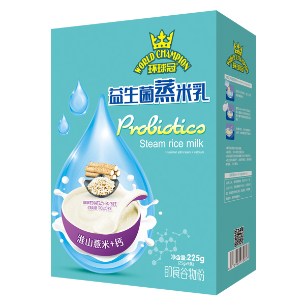  环球冠益生菌蒸米粉盒装 淮山薏米+钙