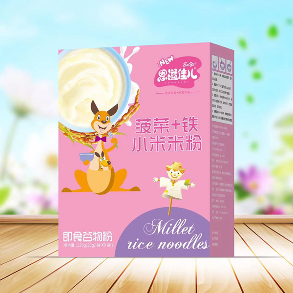  恩溢佳兒菠菜+鐵小米米粉 盒裝