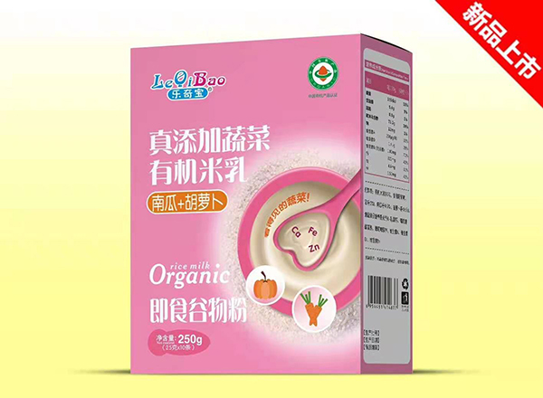  乐奇宝真添加蔬菜有机米乳盒装 南瓜+胡萝卜