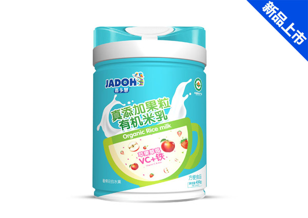  嘉多慧真添加蔬菜有机米乳-苹果草莓