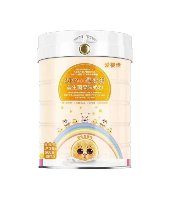 愛(ài)嬰佳OPO+鈣鐵鋅益生菌果味奶粉 甜橙味.jpg