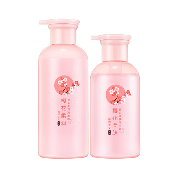  植物主義櫻花洗發(fā)水+沐浴露2件套