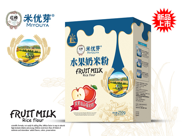   米优芽水果奶米粉-苹果淮山强化铁盒装