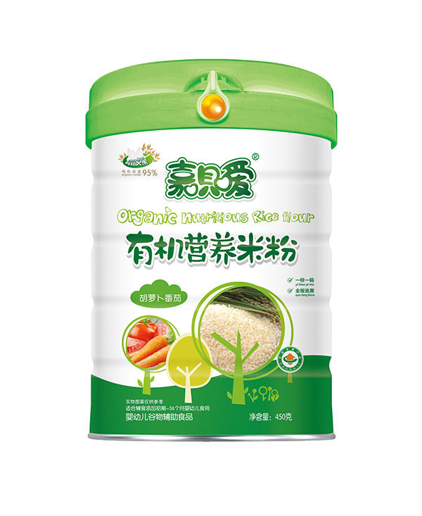 嘉唄噯有機(jī)營養(yǎng)米粉聽裝 胡蘿卜番茄