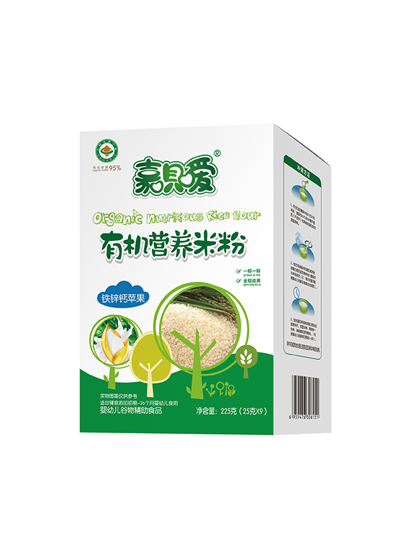  嘉唄噯有機(jī)米粉盒裝 鐵鋅鈣蘋果