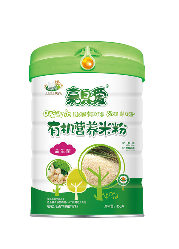  嘉唄噯有機(jī)營養(yǎng)米粉聽裝 益生菌