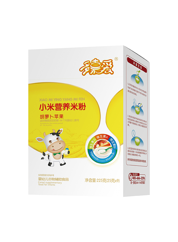 多嘉愛(ài)小米營(yíng)養(yǎng)米粉盒裝 胡蘿卜蘋(píng)果