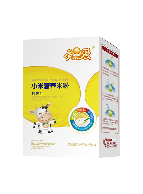  多嘉愛(ài)小米營(yíng)養(yǎng)米粉盒裝 鐵鋅鈣