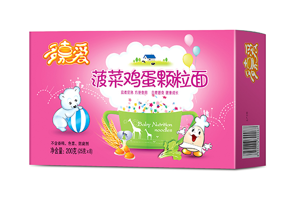  多嘉愛菠菜雞蛋顆粒面