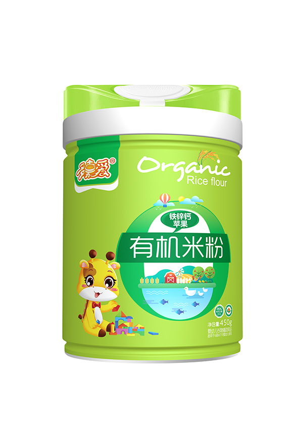  多嘉愛有機(jī)米粉罐裝 鐵鋅鈣蘋果