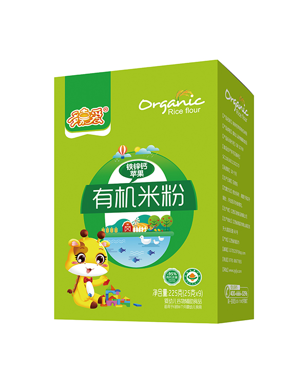  多嘉愛有機(jī)米粉盒裝 鐵鋅鈣蘋果