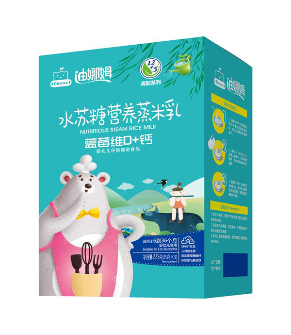  迪娜姆水蘇糖營(yíng)養(yǎng)蒸米乳盒裝 藍(lán)莓維D+鈣