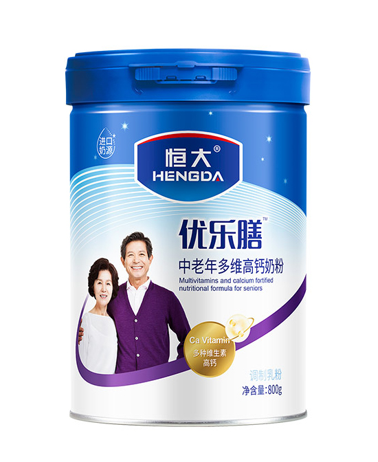 恒大优乐膳中老年多维高钙奶粉