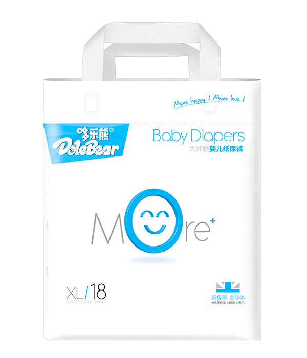  哆樂熊More系列大環(huán)腰嬰兒紙尿褲XL18