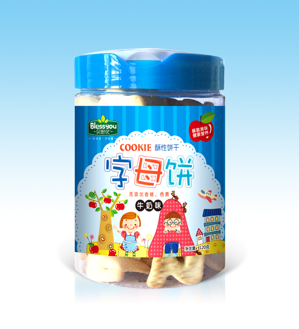  貝熙優(yōu)蛋奶味字母餅 牛奶味