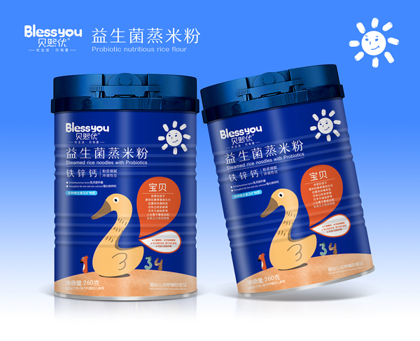  貝熙優(yōu)益生菌蒸米粉 鐵鋅鈣