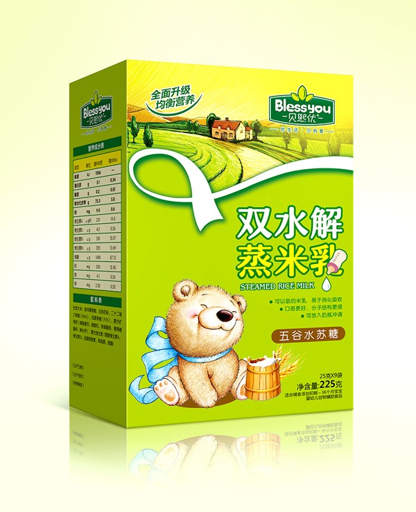  貝熙優(yōu)雙水解蒸米乳盒裝225克（五谷水蘇糖)